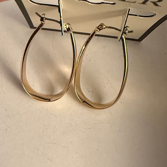 Napier Elegant Gold Hoop Earrings - Picture 2 of 4